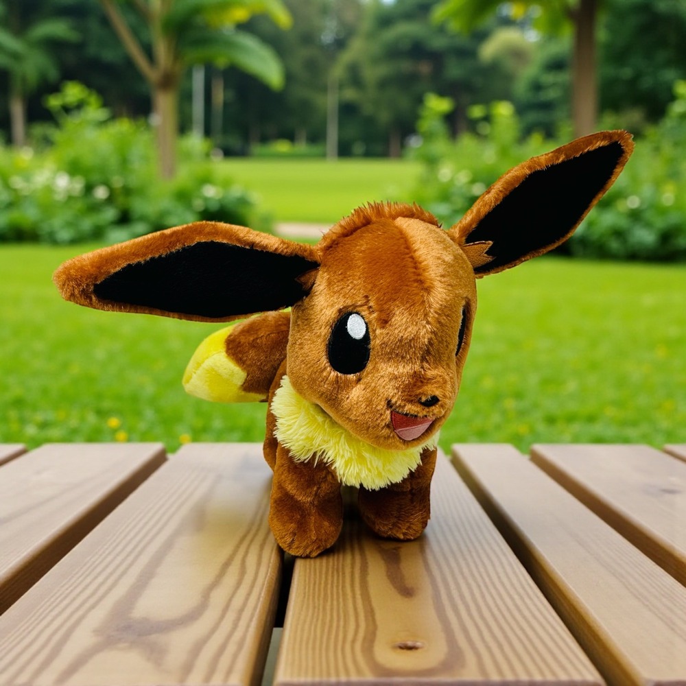 Pokemon Eevee Plush Stuffed Animal Toy 10 Inch Build a Bear Brown Yellow